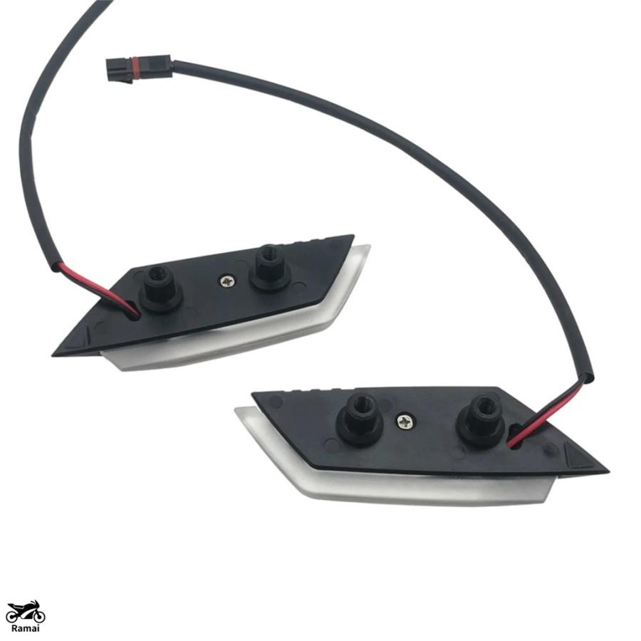 並行輸入品】 バイク フロント ミラー ウィンカー インジケータ― LED