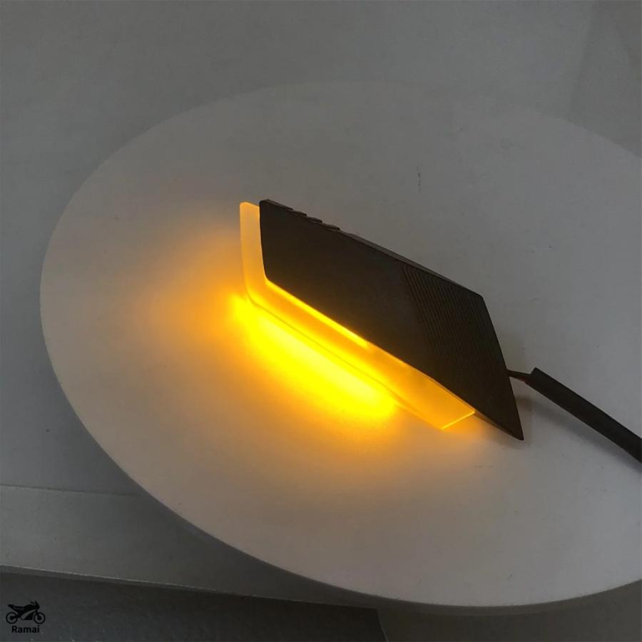 並行輸入品】 バイク フロント ミラー ウィンカー インジケータ― LED