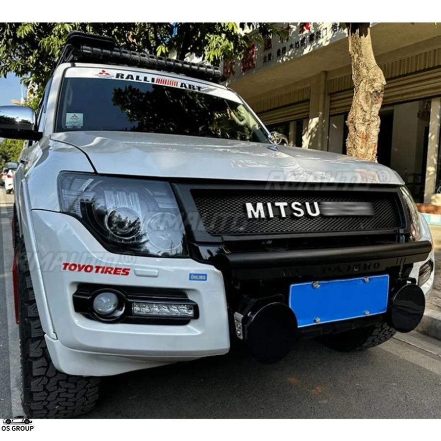 並行輸入品】 パジェロ バンパー グリル フロント レーシング ミツビシ