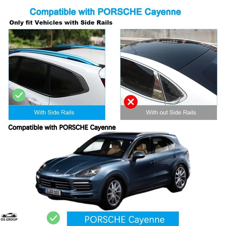 並行輸入品】 2P ルーフ バー ポルシェ カイエン, 5-dr SUV, 2018年