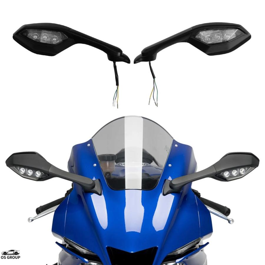 並行輸入品】 ミラー LED ウィンカー ヤマハ YZF R6 2017年-2022年 R1