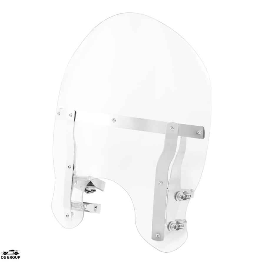 【並行輸入品】 バイク 19\" クリア 風よけ 風防 ウインドシールド Cランプ ハーレー ダイナ 2006年-2017年 ソフテイル ストリートボブ 2018年-2023 カスタム パの画像