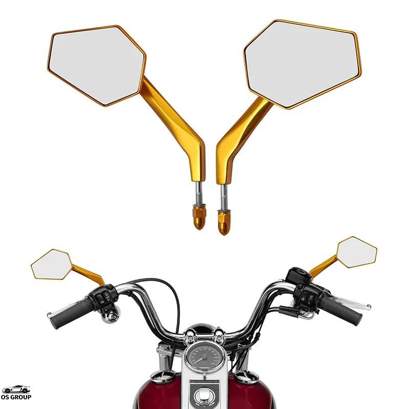 並行輸入品】 Oxidized ゴールド リア サイド ミラー ハーレー