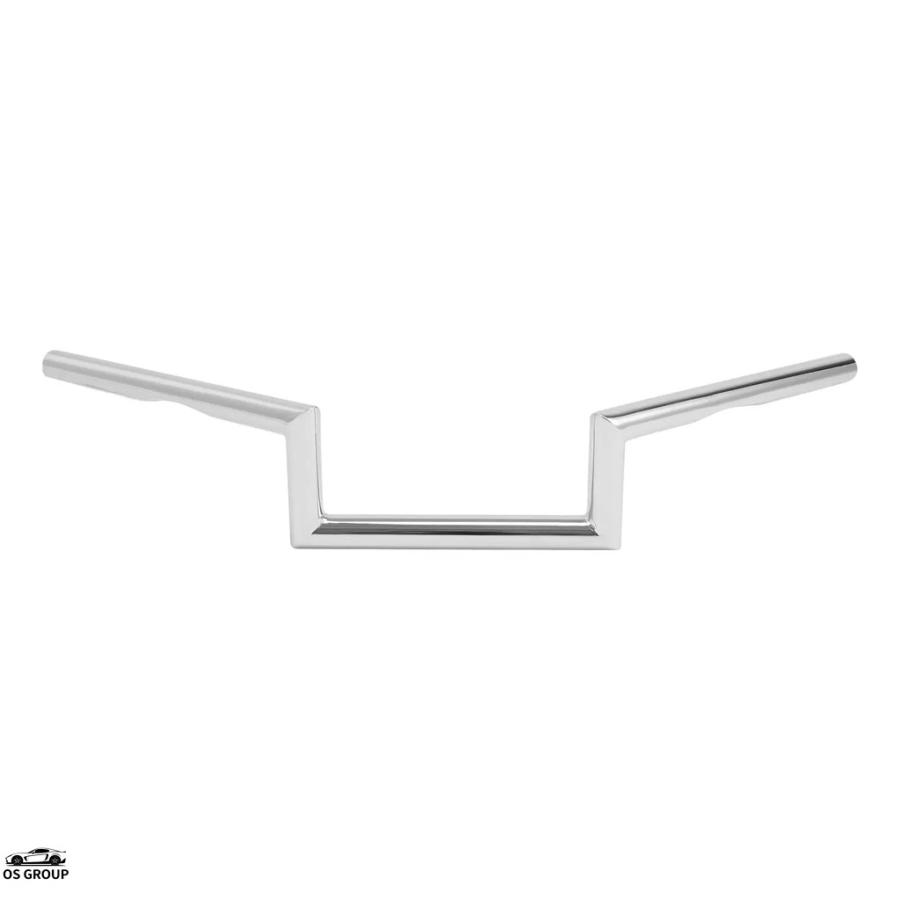 1 Inch Drag Z-Bar Handlebar For Harley - 8-10.5 Inch Rise, Chrome/Black, Universal Fit 2 thumbnail image