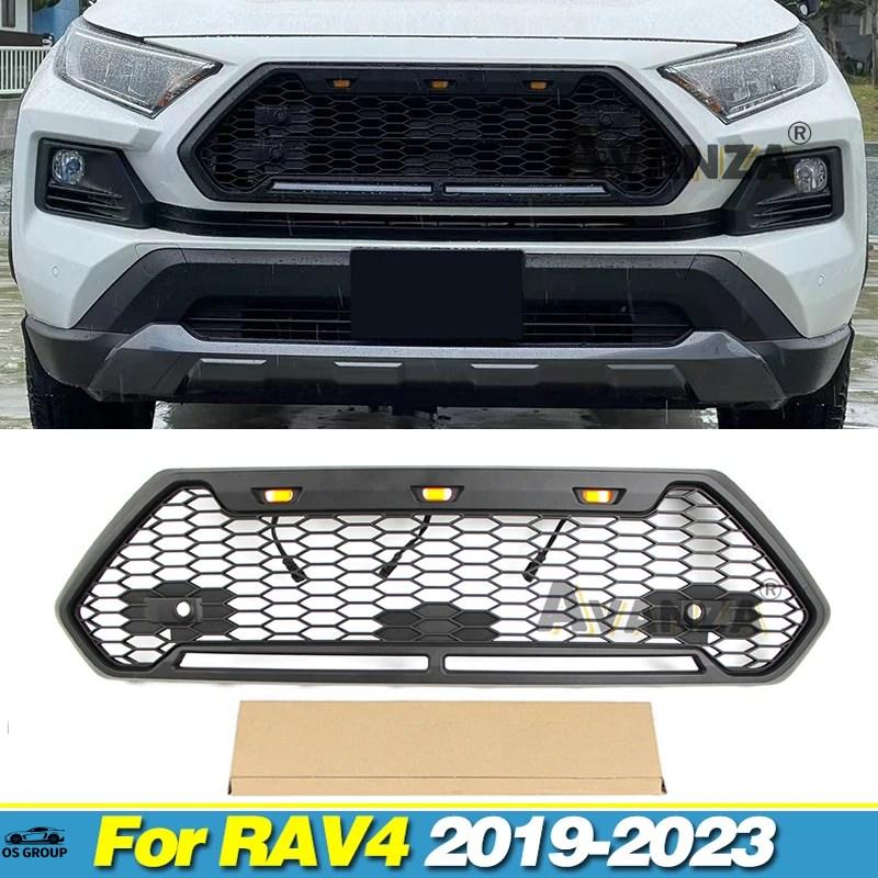 並行輸入品 フロント グリル ライト ハニカム トヨタ Rav4 2019年-2023