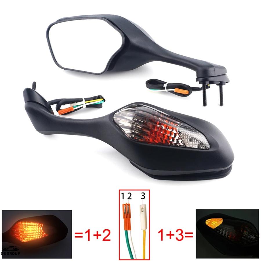 CBR1000RRR ウインカーミラー Amazon | G3-4 LEDウイングミラー ミニ広角レンズ付き ウインカー内蔵