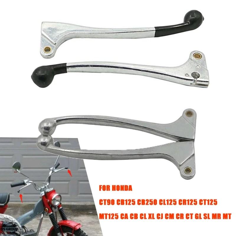 Levier Couleur Violet Leviers Frein Et Embrayage Moto HATSVTGR - Pour CT90 CB125 CB250 - Longueur 177mm - Couleur Violet Leviers Colorés Moto