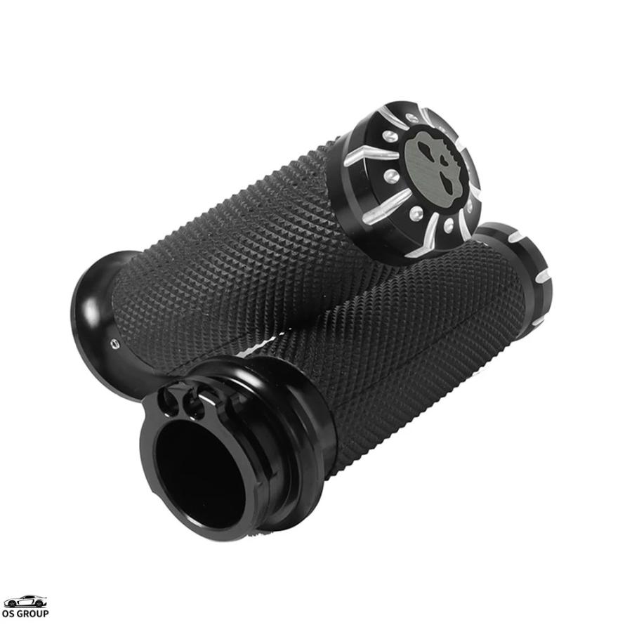 並行輸入品 ブラック バイク ハンドル バー ハンド グリップ 1'' 25mm