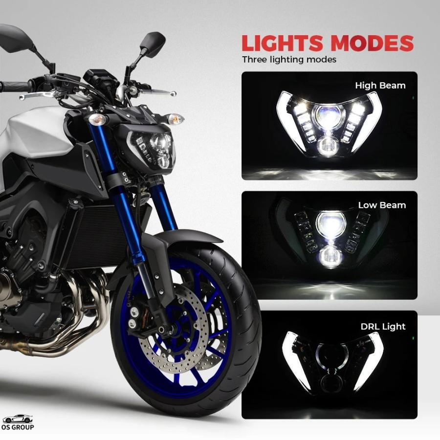 並行輸入品】 MT09 ヘッドライト 2014年 -2016年 LED バイク