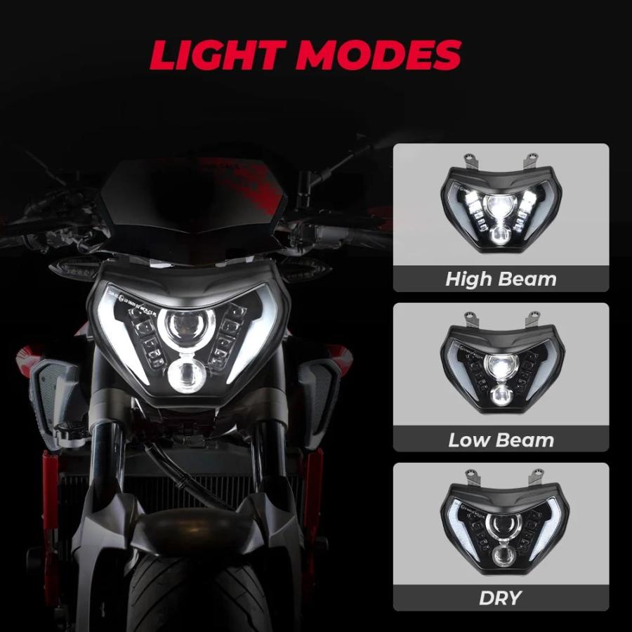 並行輸入品】 ヘッドライト MT09 LED ランプ 2014年-2016年 ヤマハ MT