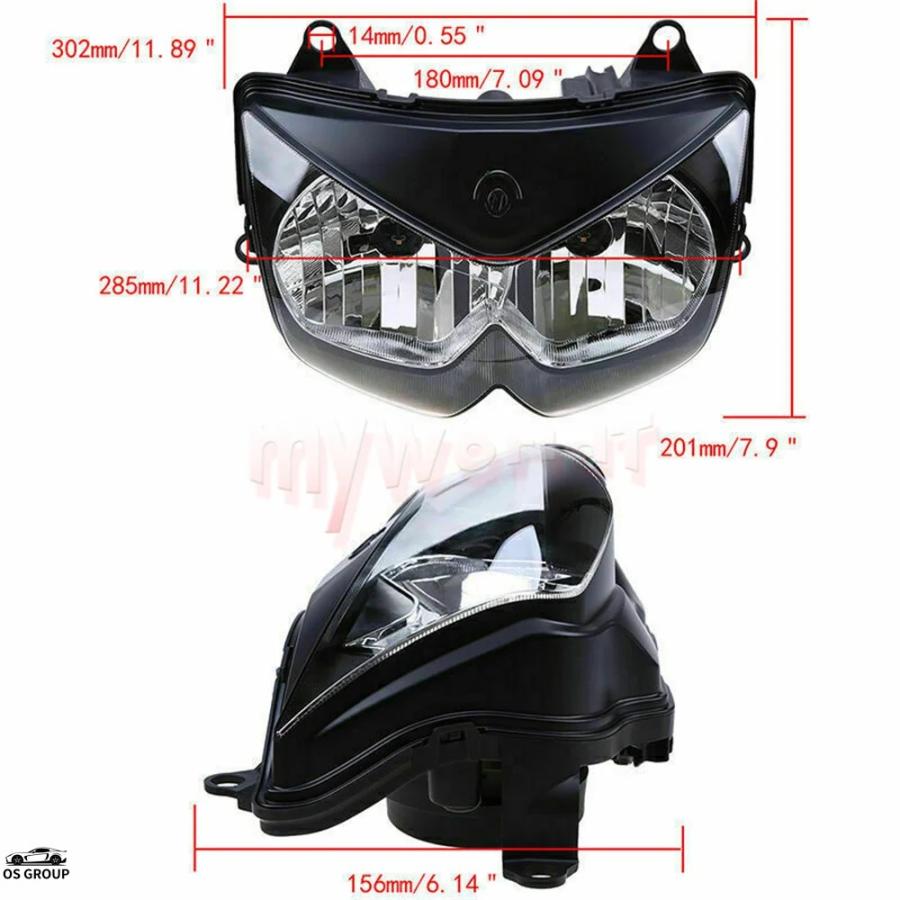 並行輸入品 カワサキ Z1000 ヘッドライト 2003年 - 2006年 Z750 フロント ライト Lndicator バイク ライト アセンブリ 2004年 2005年 カスタム パーツ_7