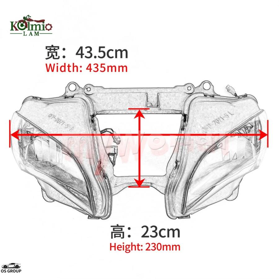 並行輸入品】 カワサキ ニンジャ ZX10R 2016年 - 2020年 バイク ヘッド