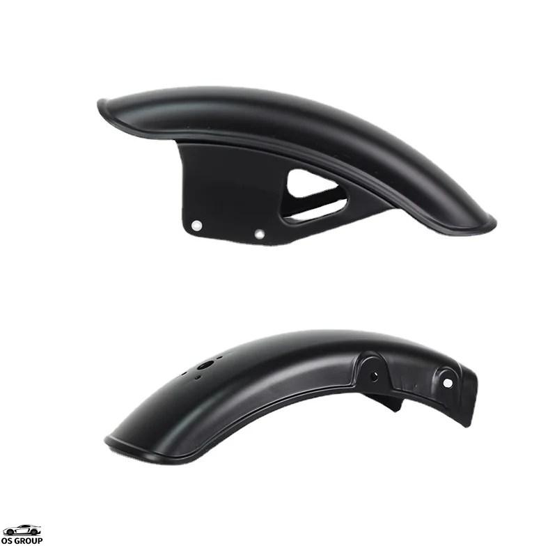 並行輸入品 汎用 バイク レトロ ブラック フロント リア フェンダー