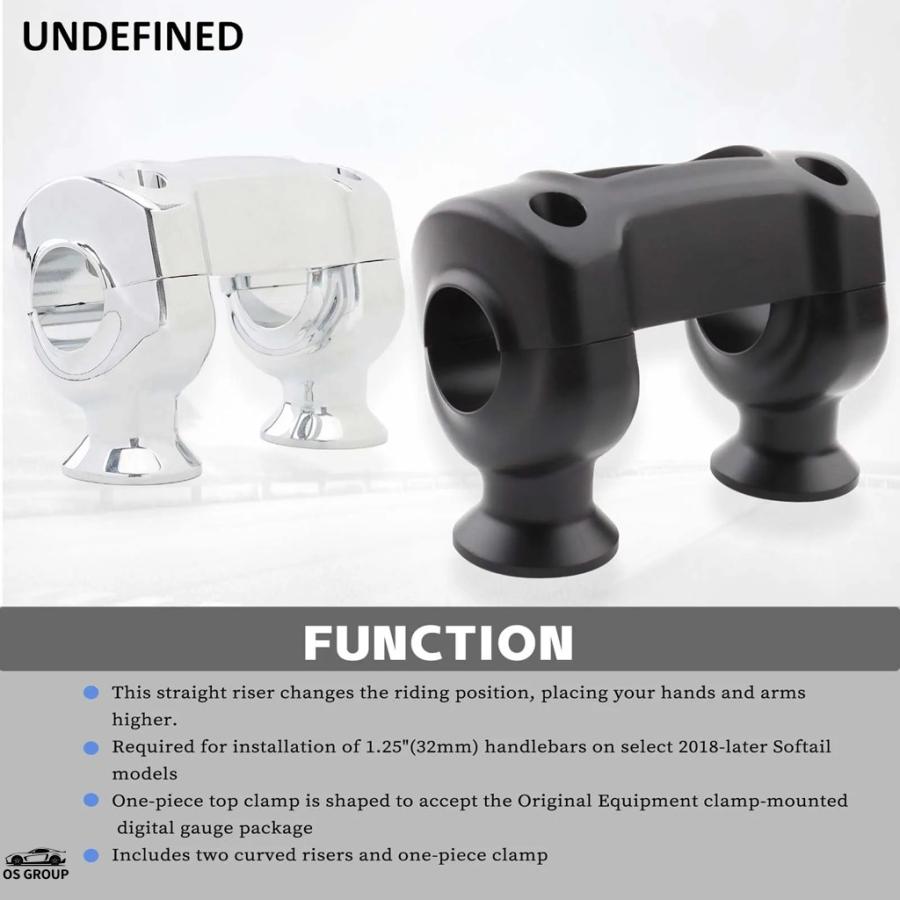 【並行輸入品】 モーター 2" ライザー 1.25" ハンドル バー クランプ ハーレー ダビットソン ソフテイル ブレイクアウト 2018年-UP ファットボブ ファットボー |  | 05