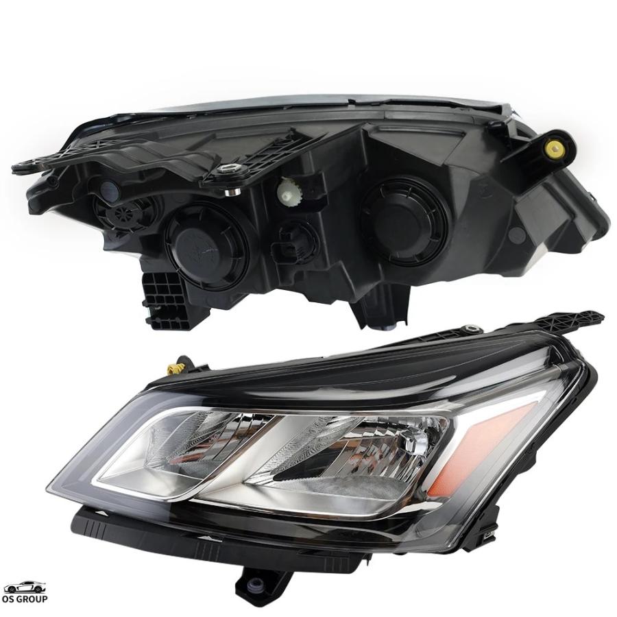 【並行輸入品】 ヘッドライト シボレー Traverse 2013年-2016年 2017年 フロント バンパー ヘッド ライト DRL ウィンカーs メッキ ヘッドライト 1pc カスタムの画像