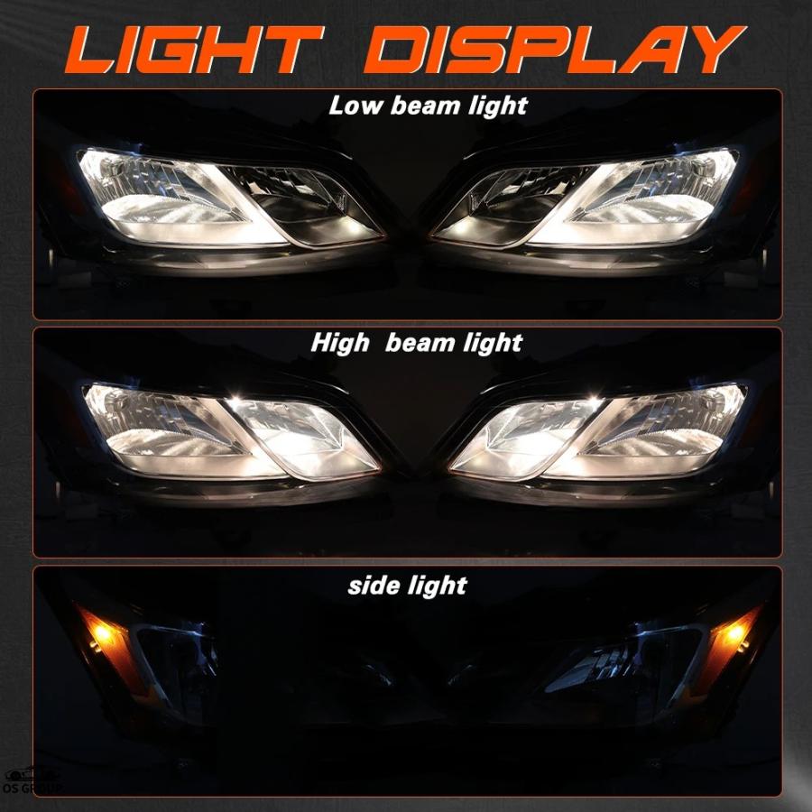 【並行輸入品】 ヘッドライト シボレー Traverse 2013年-2016年 2017年 フロント バンパー ヘッド ライト DRL ウィンカーs メッキ ヘッドライト 1pc カスタムの画像