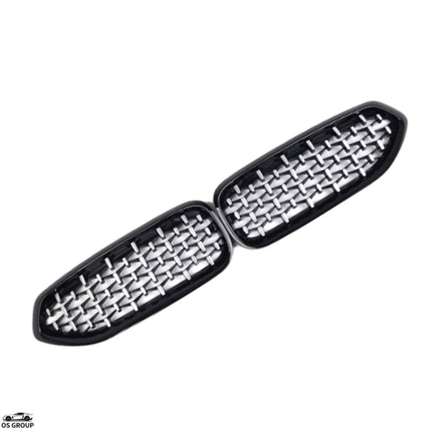 並行輸入品】 2P フロント ダイアモンド キドニー グリル 左 + 右 BMW