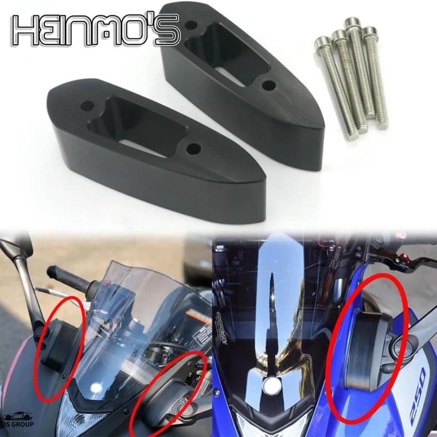 Amazon | for ヤマハYZF R25 R3 R15 R6 R6s V2 V3 R1 ウィンドウィング調整可能な回転バックミラー 側の2PCS修正モーターサイクルミラー | ミラー | 車＆バイク バックミラー Compatible With YAMAHA For YZF-R25 2014-2016 For YZF-R3 201