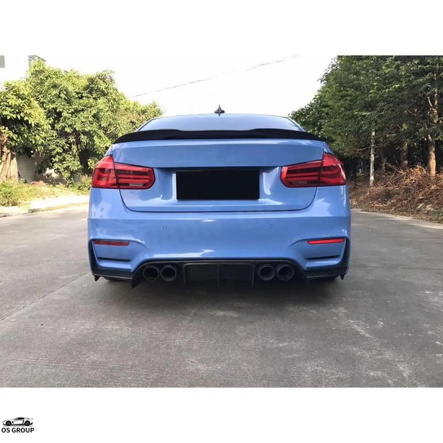 並行輸入品 カーボン リア バンパー デュフューザー スプリッター BMW 3 4 シリーズ F80 M3 F82 F83 M4 2014年 2015年 2016年 2017年 FRP ブラック カスタ_3