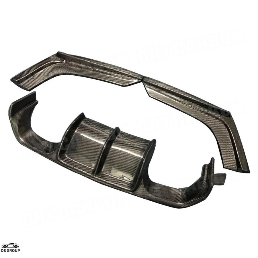 並行輸入品 カーボン リア バンパー リップ デュフューザー スポイラー BMW 3 4 シリーズ F80 M3 F82 F83 M4 2014年-2017年 V 3P カスタム パーツ_6