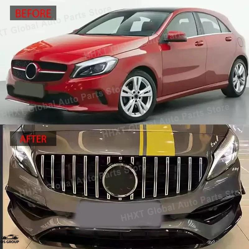 並行輸入品】 W176 GT ブラック フロント バンパー グリル ベンツ A