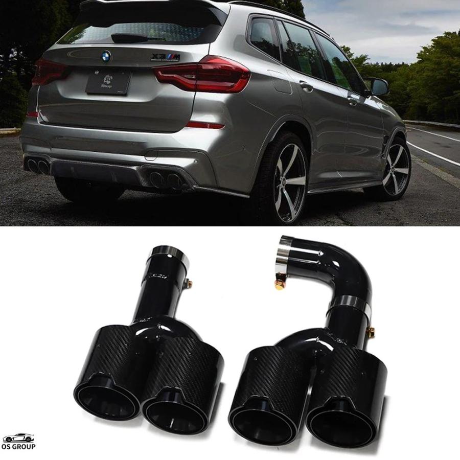 【並行輸入品】 BMW X3 G01 X4 G02 2022年+ Quad エキゾースト Changed X3M X4M バンパー エキゾースト Nozzle マフラー テールパイプ カスタム パーツの画像