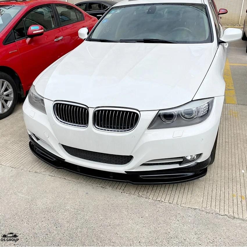 【並行輸入品】 ブラック フロント バンパー リップ スポイラー スプリッター BMW 3 シリーズ E90 E91 LCI フェイスリフト 325i 330i 2007年-2012年 カナードの画像