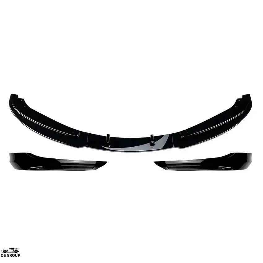 【並行輸入品】 ブラック フロント バンパー リップ スポイラー スプリッター BMW 3 シリーズ E90 E91 LCI フェイスリフト 325i 330i 2007年-2012年 カナードの画像