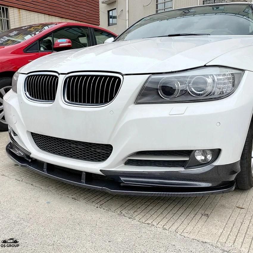 【並行輸入品】 ブラック フロント バンパー リップ スポイラー スプリッター BMW 3 シリーズ E90 E91 LCI フェイスリフト 325i 330i 2007年-2012年 カナードの画像