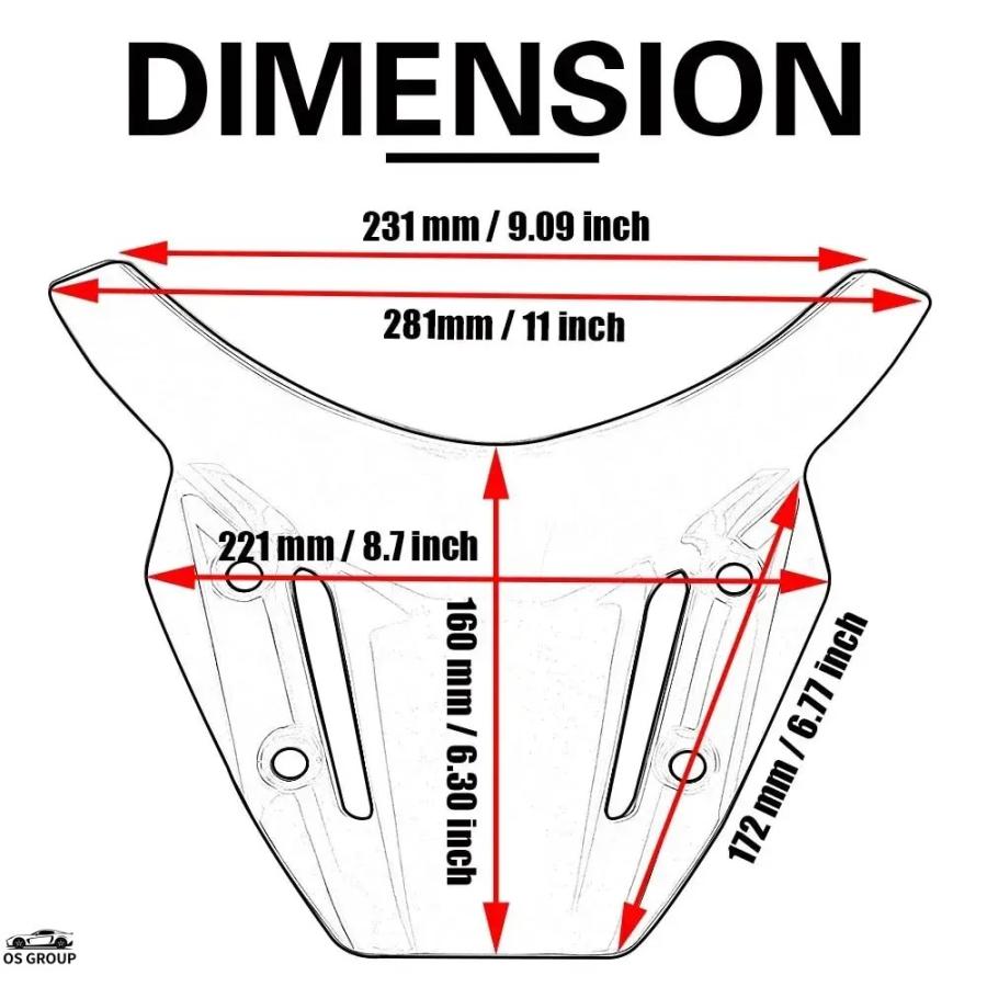 並行輸入品】 モーター フロント スクリーン 風防スクリーン 風よけ