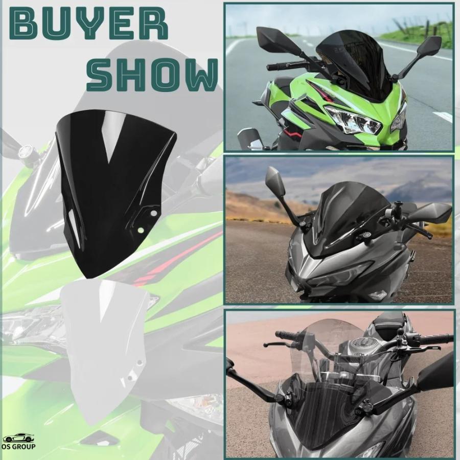 並行輸入品 WOLFライン ニンジャ400 風防スクリーン フロント 風よけ