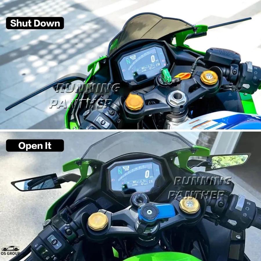 並行輸入品】 リア ミラー カワサキ ニンジャ ZX4R ZX4RR ZX-4R 2024
