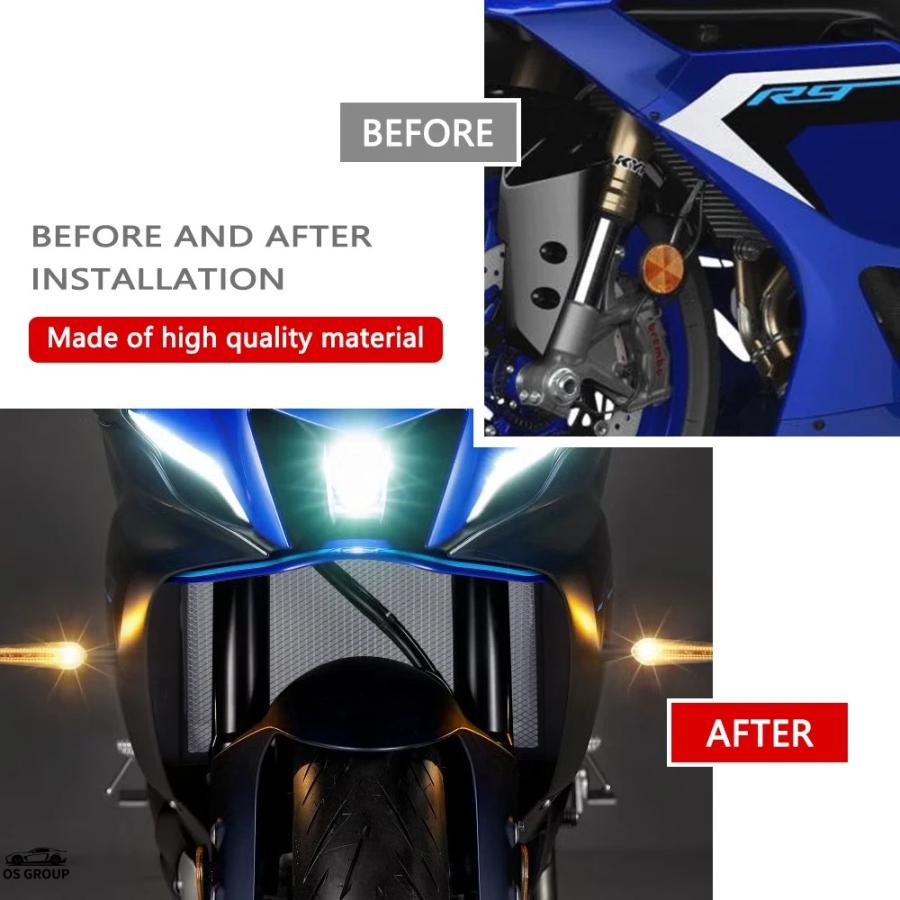 YAMAHA yzf r9 純正オプション　ラジエターカバー YAMAHA YZF-R9 (25-) レースロゴ入りラジエーターガード Evotech
