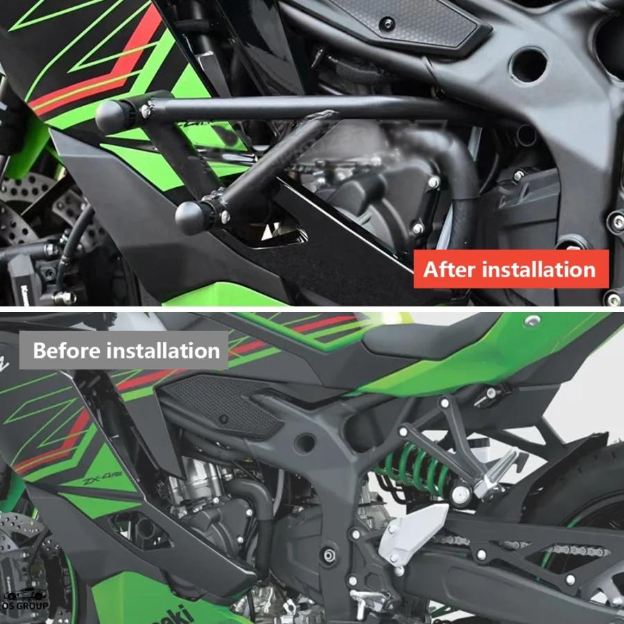 ZX25 r オートバイバンパーエンジン保護ガード レッド Amazon | ZX25R用のオートバイエンジンカバー保護セット For カワサキ