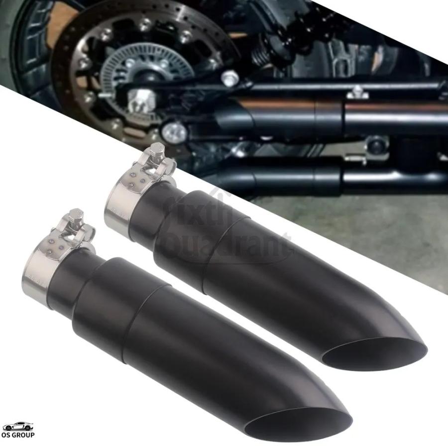 並行輸入品 2 x バイク エキゾースト パイプ サイレンサー モト 