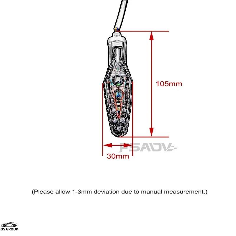 並行輸入品 バイク LED ウィンカー リア ブレーキ テールライト