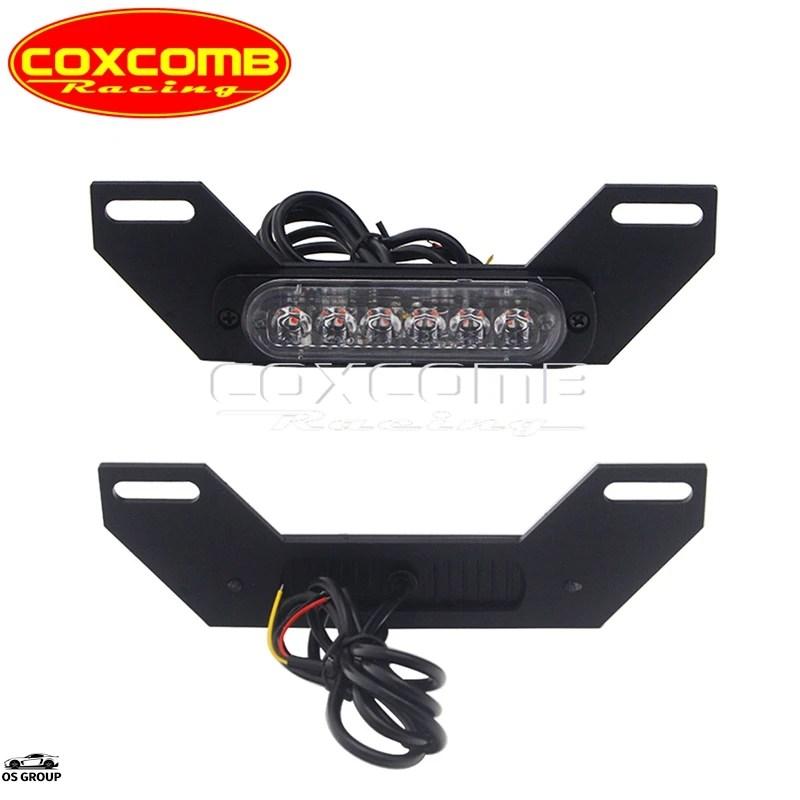 並行輸入品】 レッド アンバー オレンジ B6 プレート LED テール