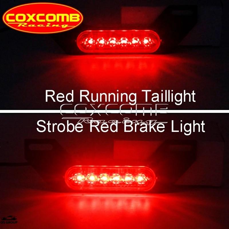 並行輸入品 レッド アンバー オレンジ B6 プレート LED テール 