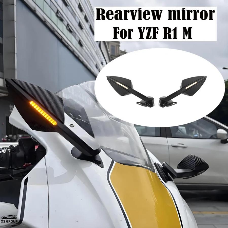 並行輸入品】 CNC アルミ バイク リア サイド ミラーs LED ウィンカー