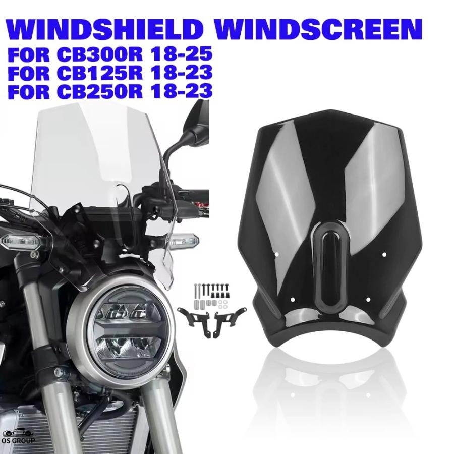 Sport Bike Wind Deflector Front Windshield Deflector For Honda CB300R  CB250R CB150R CB125R 2018-2025 - Wind Reduction Fairing CB250R Front Fairing モトクロスプレートフレーム For CB300R For CB250R For CB150R For CB125R 2018 201