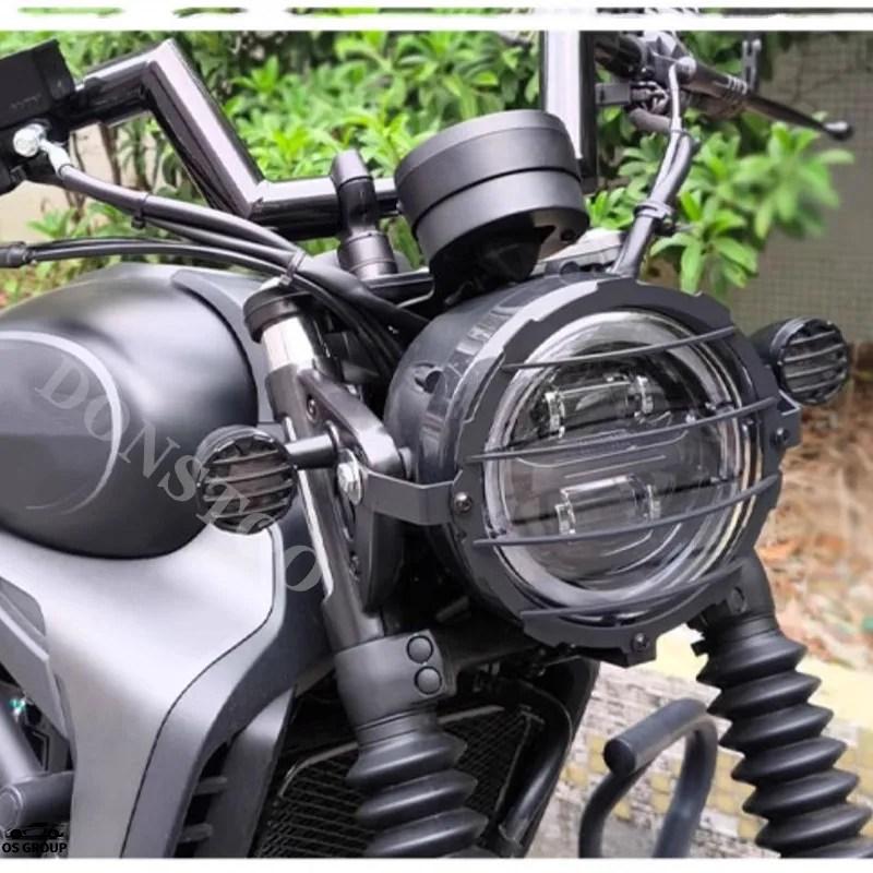 並行輸入品 Haojue TR300Plus バイク ヘッドライト グリル 保護 カバー