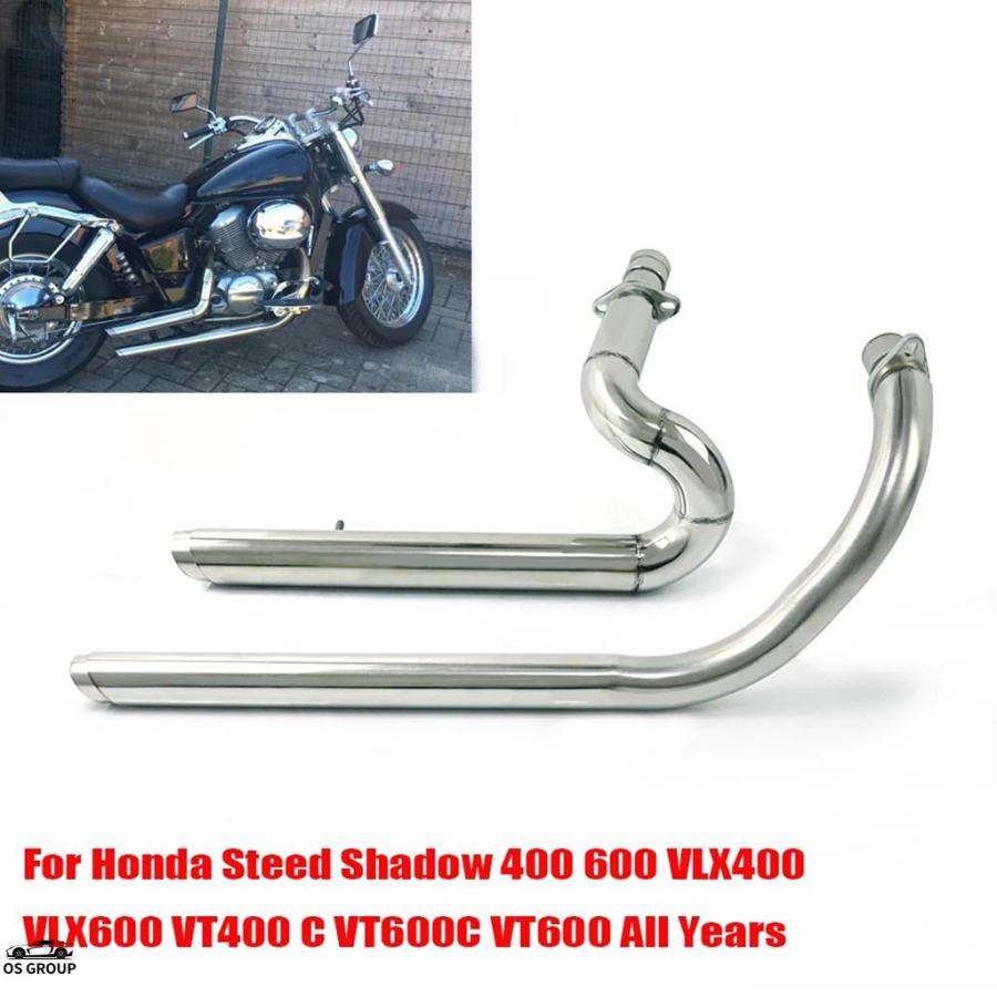 スティード400用 マフラー エキゾーストパイプ 並行輸入品 Full エキゾースト パイプ キット サイレンサーs マフラーs