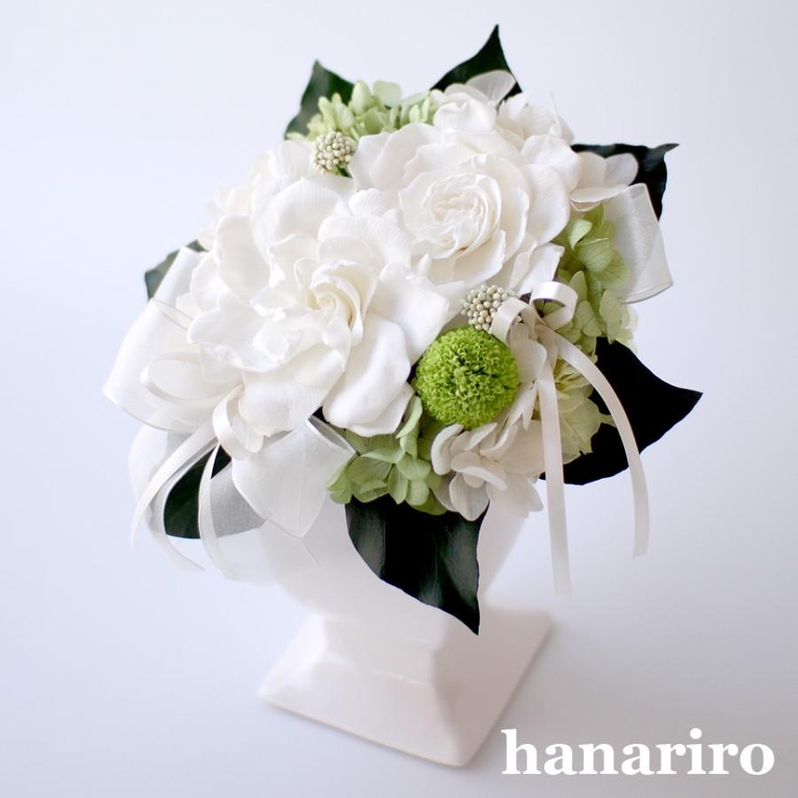 プリザーブドフラワー お供え 仏花 命日 供花 仏前 お盆 法要 一周忌 葬儀 供養 仏壇用 犬 お悔やみ 白 ギフト 送料無料 花 ガーデニアホワイト Prz Mem Grdia W プリザーブドフラワー花屋ハナリロ 通販 Yahoo ショッピング