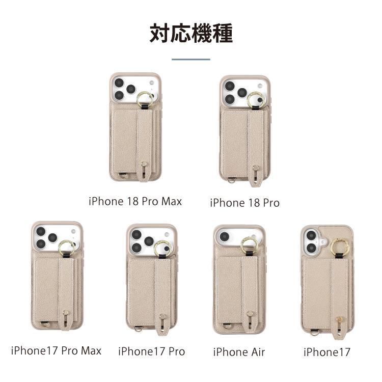 HanaRo iPhone17 ケース ショルダー ストラップ付き アイフォン17