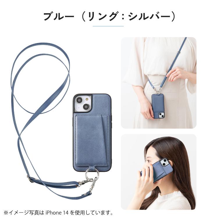 HanaRo Xperia 5 V ケース ストラップセット 背面ポケット リング付き