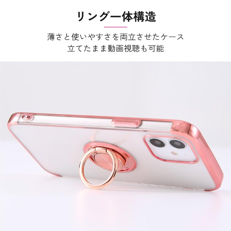 iPhone14 ケース リング付き iPhone15 iPhone13 mini 12Pro 12 11 ケース アイフォン13 ケース アイフォン12 スマホケース iPhoneケース TPU PC リング一体型｜hanaro-online-store｜03