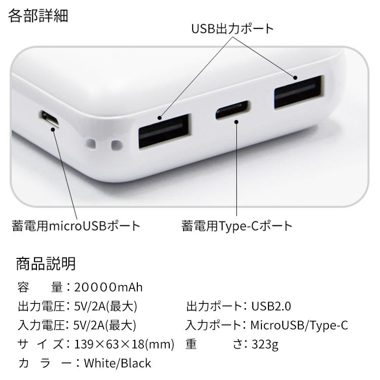 見取り図　モバイルバッテリー HanaRo モバイルバッテリー 20000mAh 軽量 コンパクト 2台同時充電