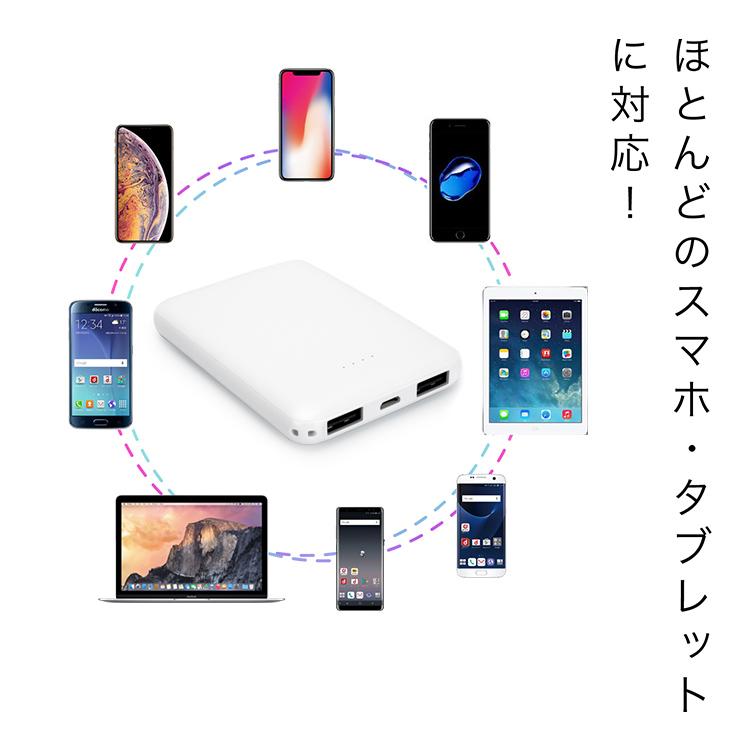 モバイルバッテリー iPhone 軽量 5000mAh 小型 急速充電 PSE認証済 2台同時 充電 携帯充電器 iPad Android iPhone11 iPhone8 iPhonese 送料無料｜hanaro｜11