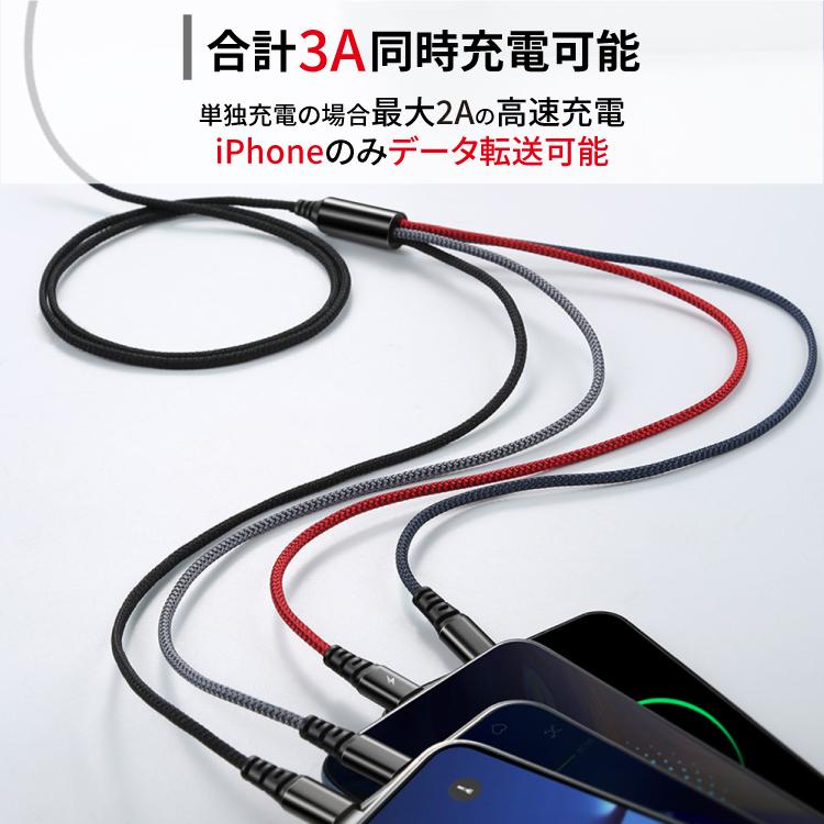 HanaRo iPhone ケーブル iPhone 充電ケーブル 4in1 1.2m 急速充電