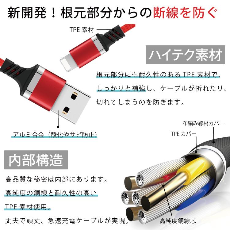 HanaRo iPhone 充電 ケーブル スマホ 充電ケーブル Lightning Micro